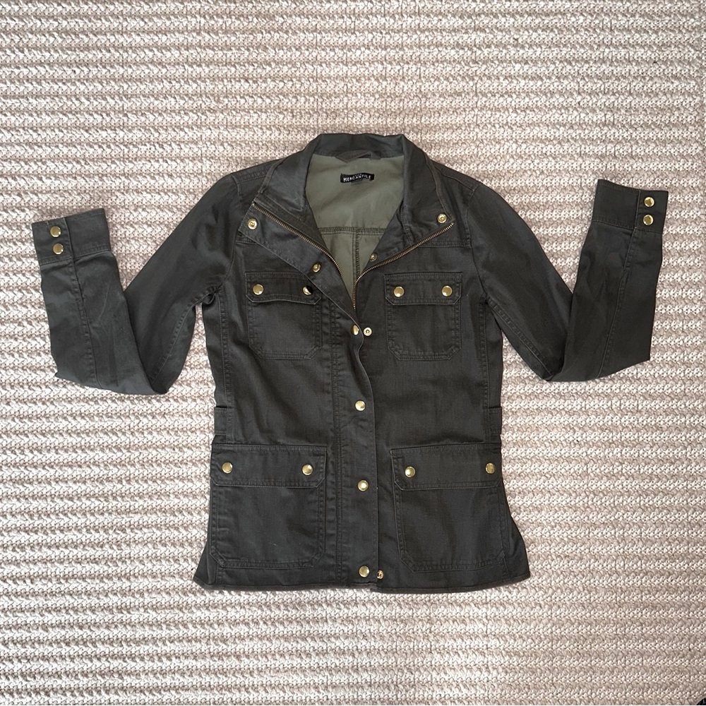 J CREW Mercantile olive green jacket.